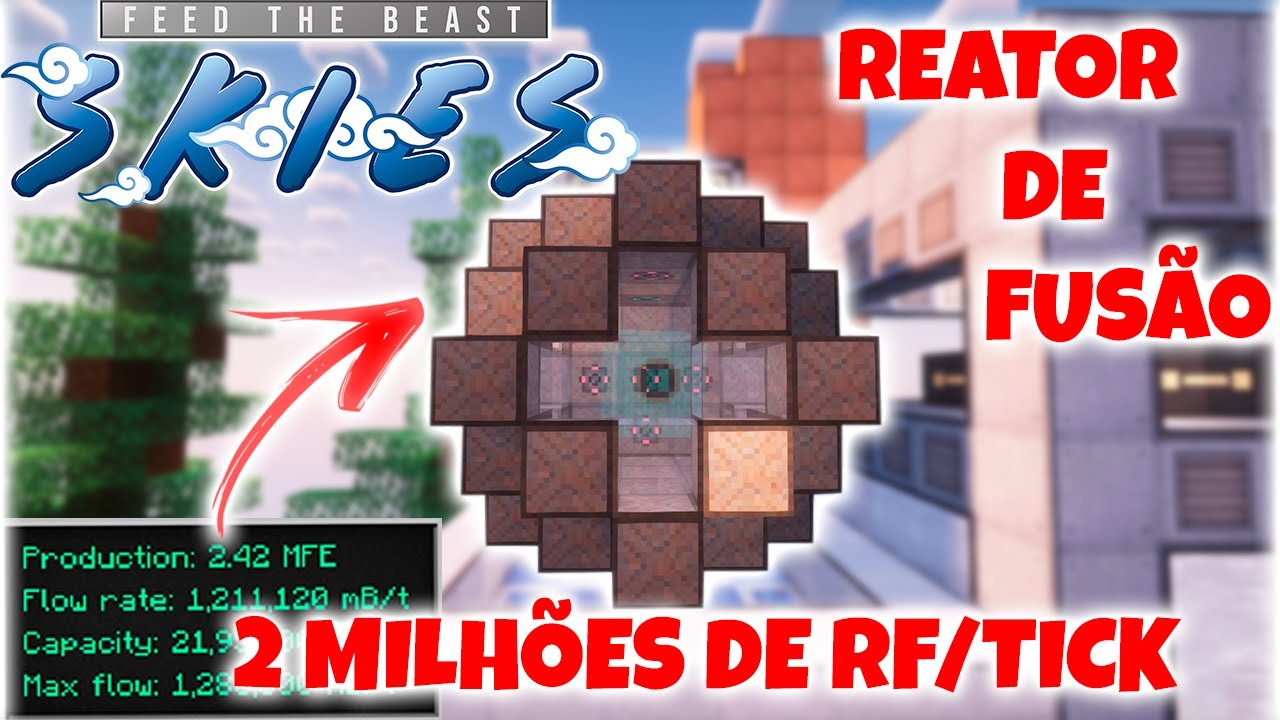 REATOR DE FUSÃO MEKANISM, BATERIA, TORRES DE LITHIUM E CASA | FTB SKIES - EP 04 SÉRIE NOVA