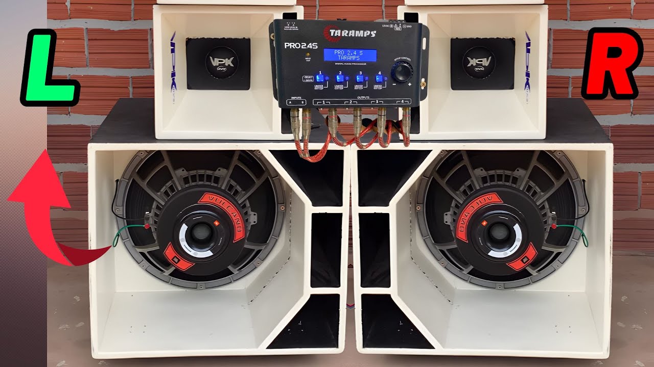 Como deixar som stereo ou mono Left and Right Stereo - ligar processador de audio taramps estereo