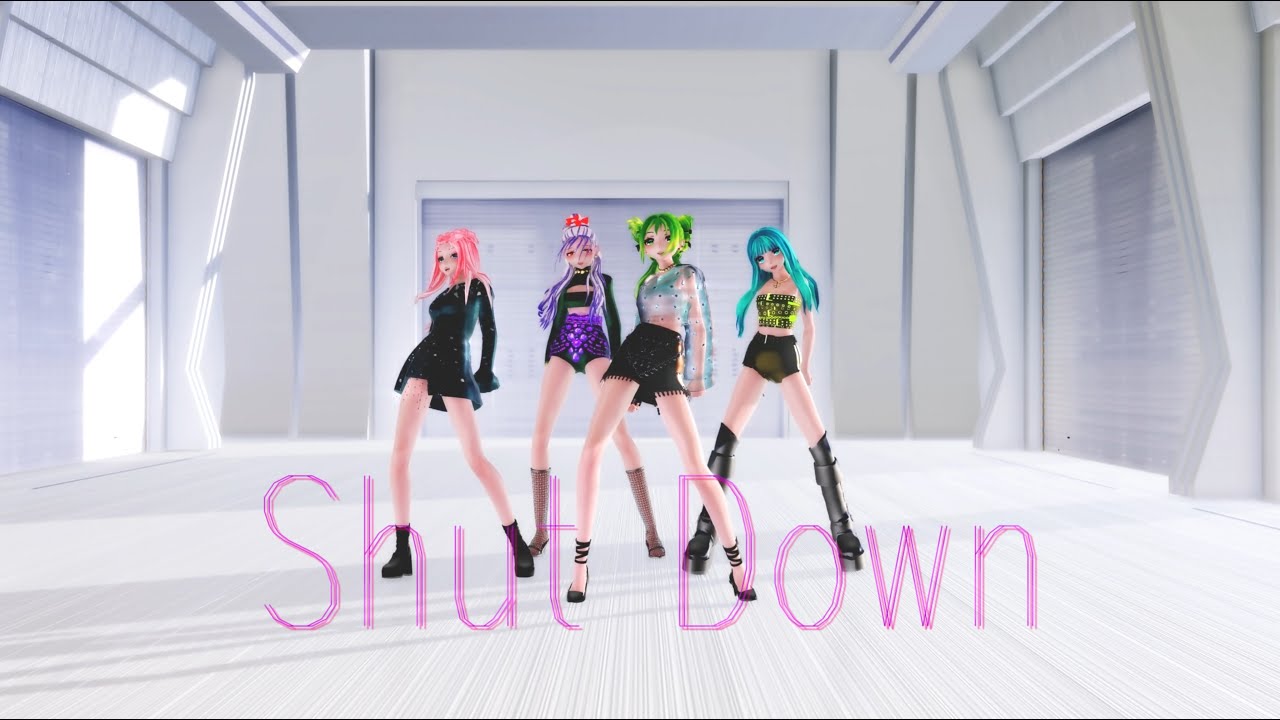 ≡MMD≡ Haku.Miku.Luka.Gumi - Shut Down / Blackpink [4KUHD60FPS]