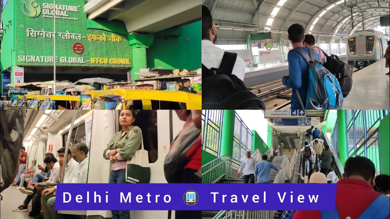 Walking In Iffco Chowk Metro Station Garugram | Yellow Line Delhi Metro