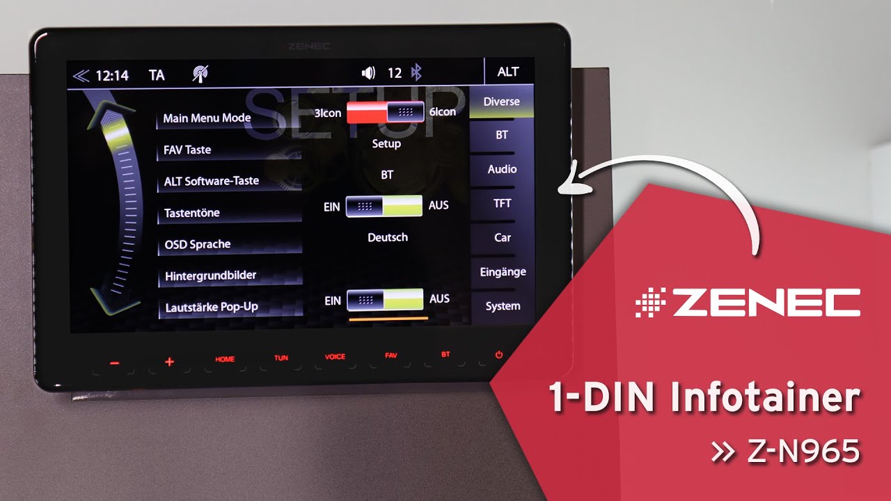 Immer die ideale Displayposition im Fahrzeug! - Mit dem ZENEC Z-N965 kein Problem!
