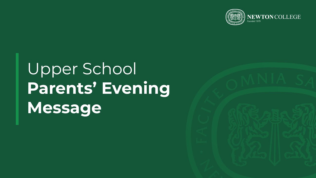 Parents' Evening Message - Upper School