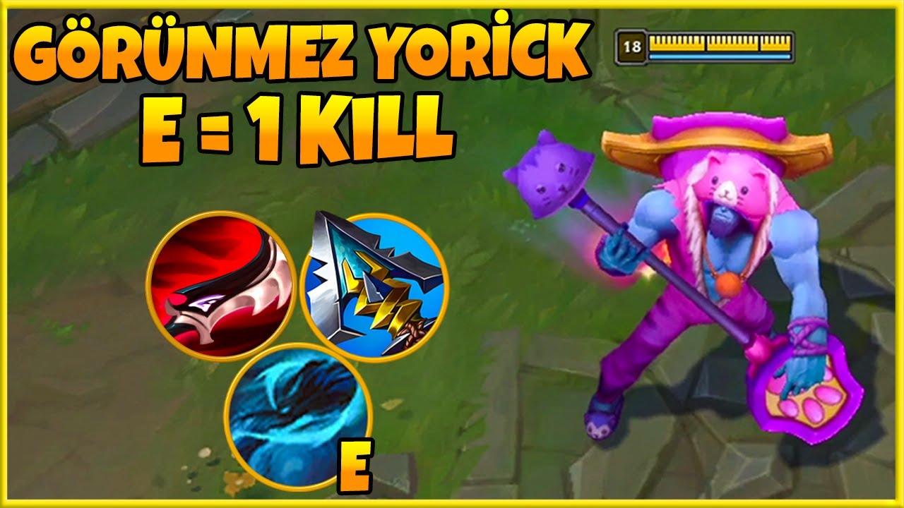 Sonsuz Slow Atan Görünmez YORİCK!! | (Tek E İle Büyücü Gibi Kill Alıyor)😱| Valiant | Yorick
