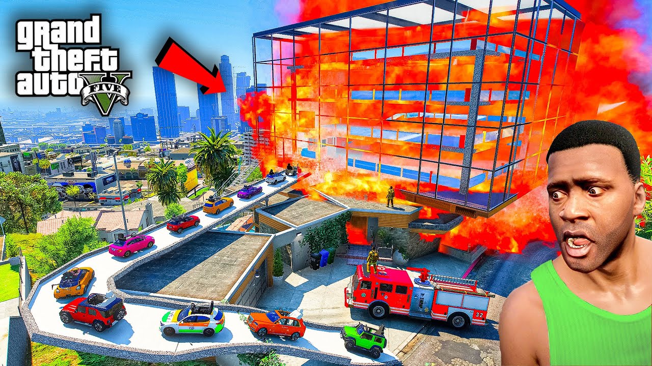 Mini Toy Car Parking Me Lag Gyi Aag || Fire in Parking Area in GTA 5 JNK GAMER