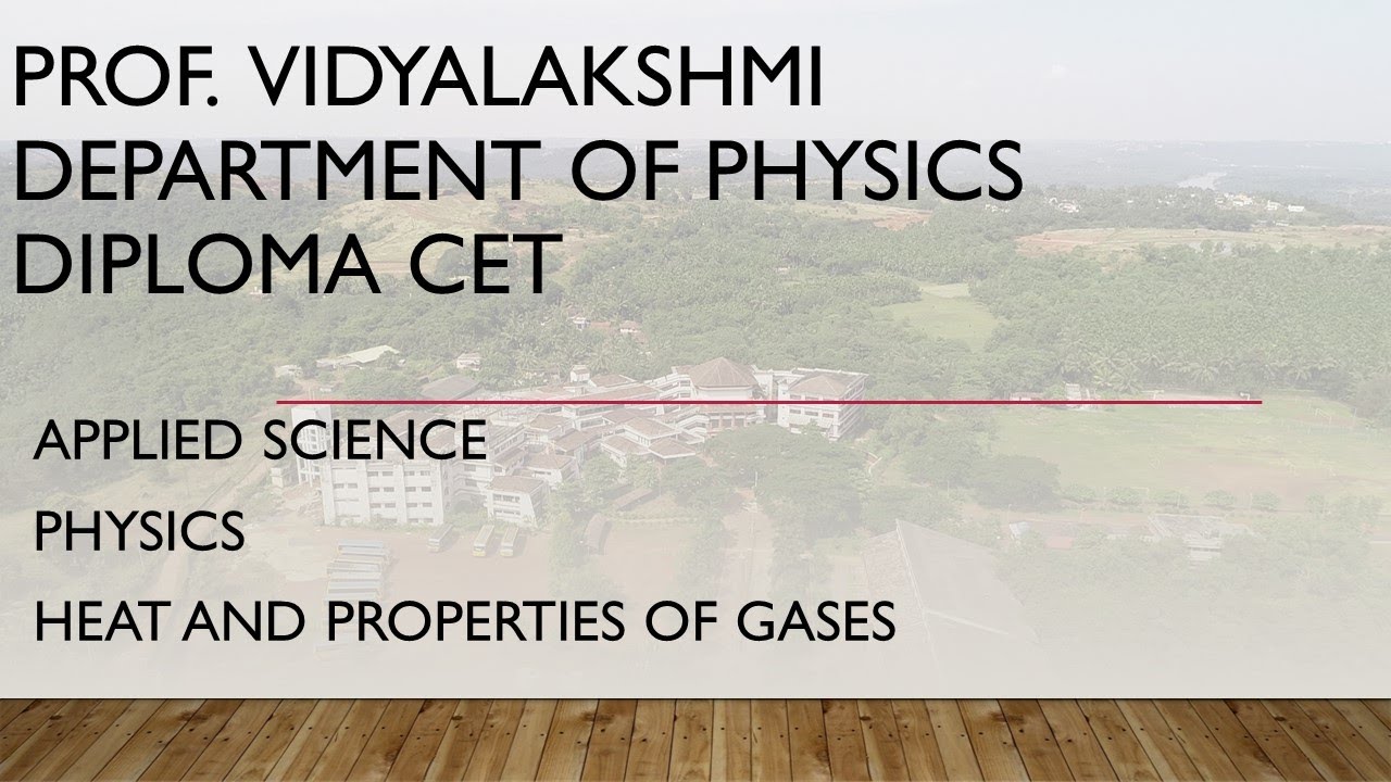 DCET Applied Science Physics heat and properties of gases