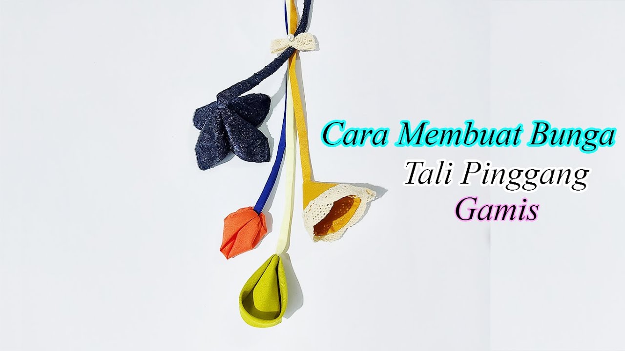 4 Cara Membuat Bunga Tali Pinggang Gamis // Flower Latkan Making // Easy Latkan Making Tutorial