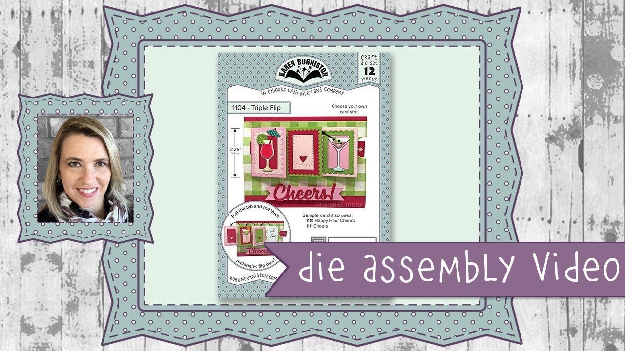 Karen Burniston Die Set 1104 Triple Flip Assembly