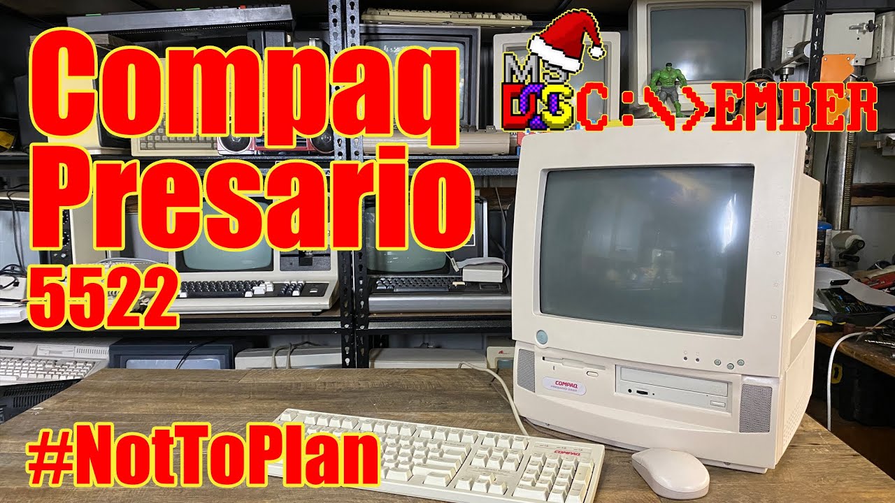Compaq Presario 5522 DOS Gaming (с отказами сети и жесткого диска!) - #DOScember