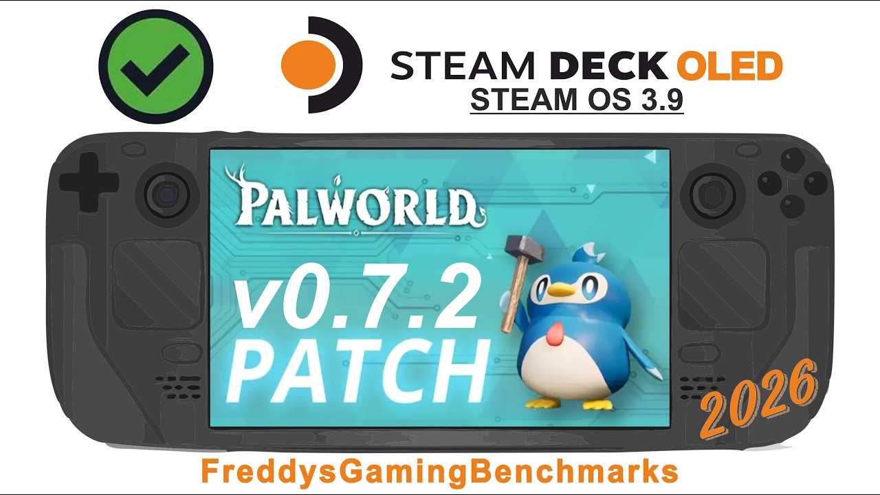 Palworld (Patch v0.7.2) on Steam Deck OLED with Steam OS 3.9