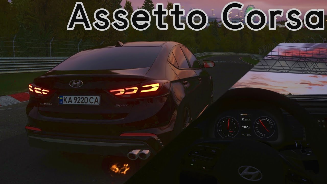 아세토 코르사 휠플레이  엘란트라 스포츠 스테이지3 뉘르부르크링  Assetto Corsa hyundai elantra sport stage 3