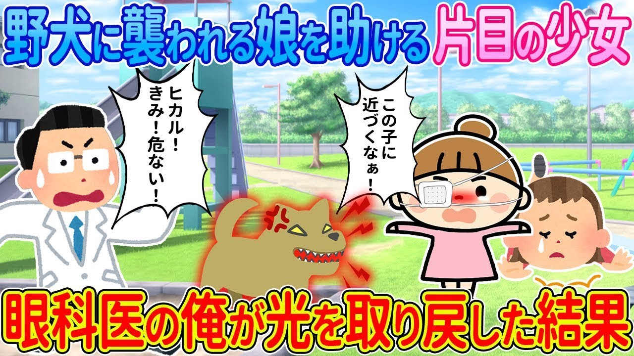 【2ch馴れ初め】野犬に襲われる娘を助ける片目の少女→眼科医の俺が光を取り戻した結果【ゆっくり解説】
