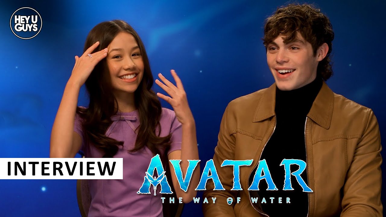 Jack Champion & Trinity Jo-Li Bliss - Avatar The Way of Water on tank days, mo-cap suits & filming
