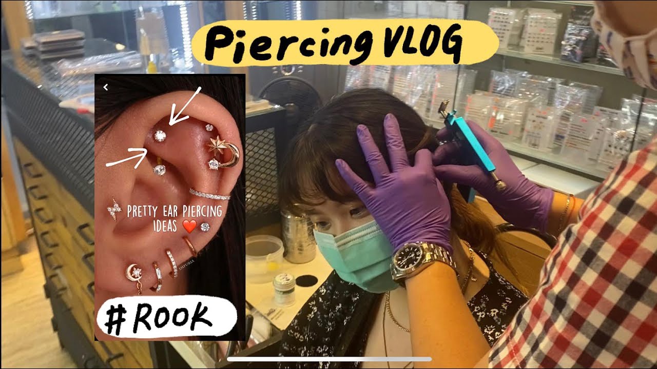 VLOG I got a rook piercing 穿特殊環耳洞囉
