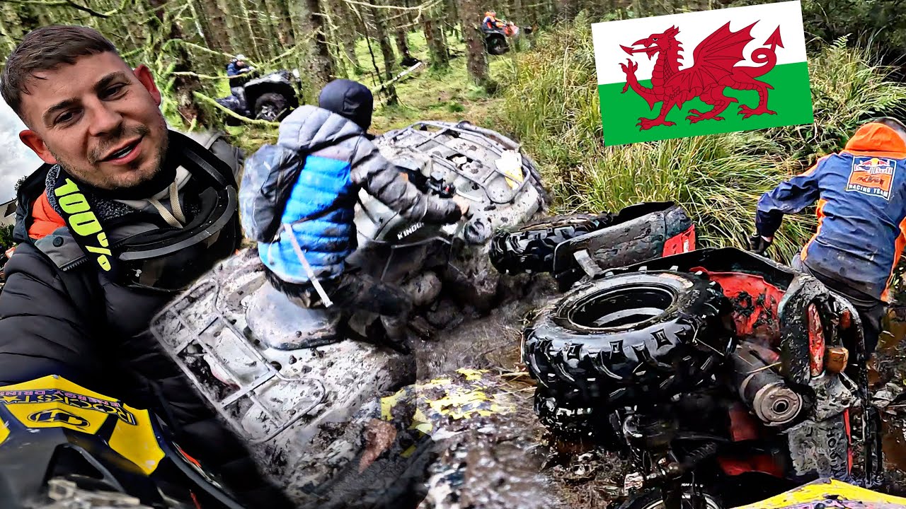 100 FARM QUADS OFF ROADING WALES | OFF ROAD SHENANIGANS