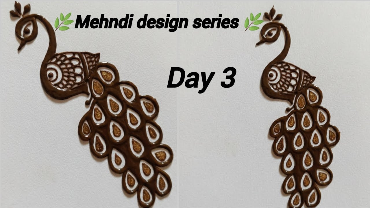 Mehndi Design Series 🌿 | Day 3 | Peacock Mehndi Design