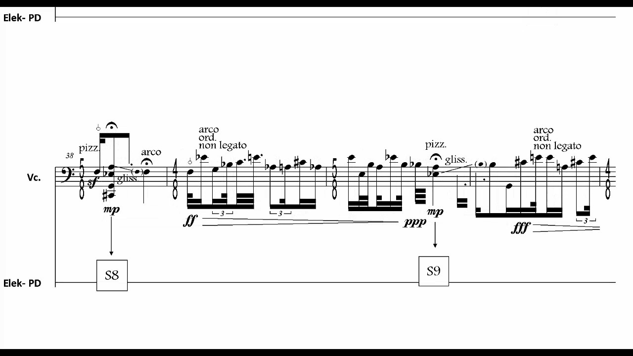 Zikkus-V - Daniel Osorio - Score (Cello and live electronics)