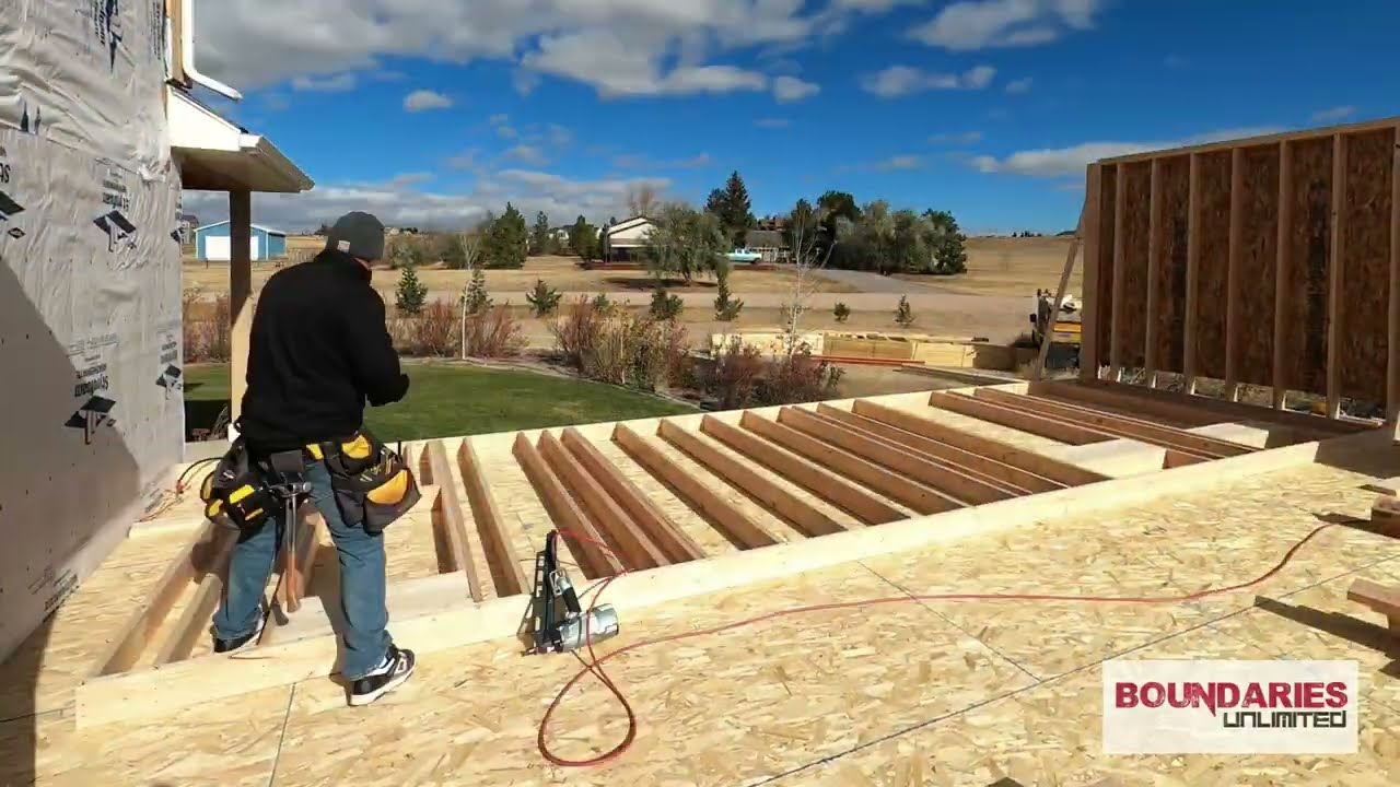 Framing 25' x 30' Home Addition  Full Build Time Lapse