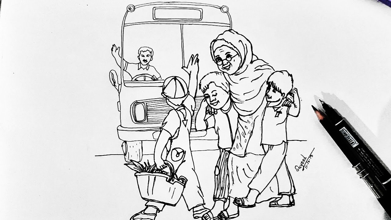 How To Draw Helping Others Faber Castell Pencil Step By Step Drawing Tutorial