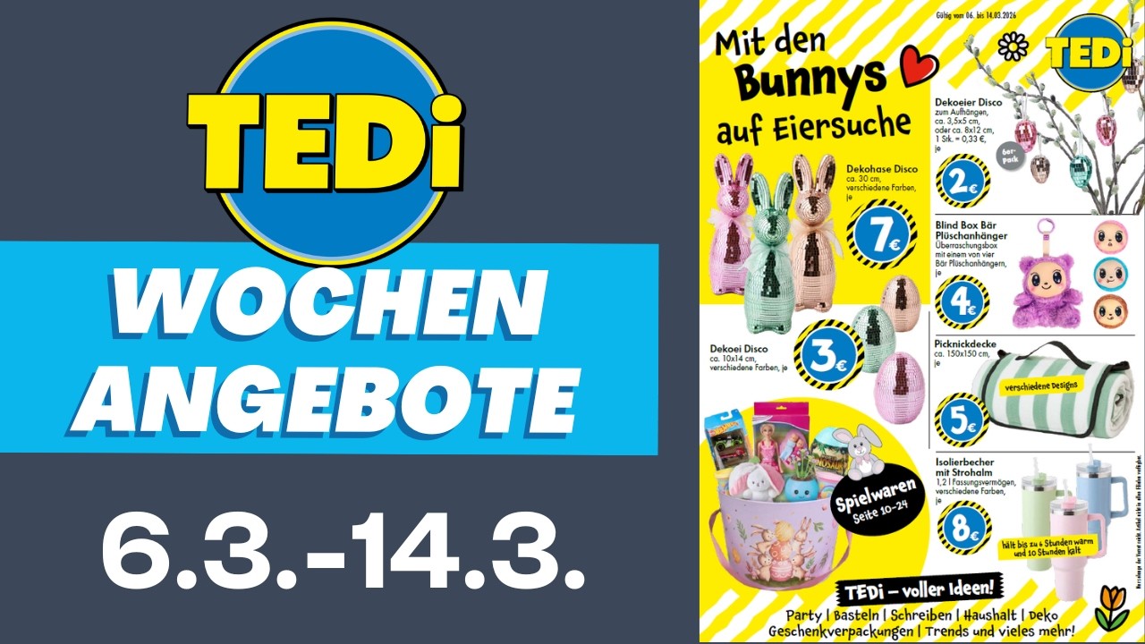 TEDi Prospekt ab 6.3.2026 🛒 Die besten Deko-Highlights & Angebote! 🔥