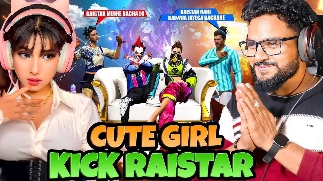 ANSH BOND VS CUTE LIVE STREAMER 😱 V Badge Streamer Showing Emote आजा Raistar 1 vs 4 में !! 😤
