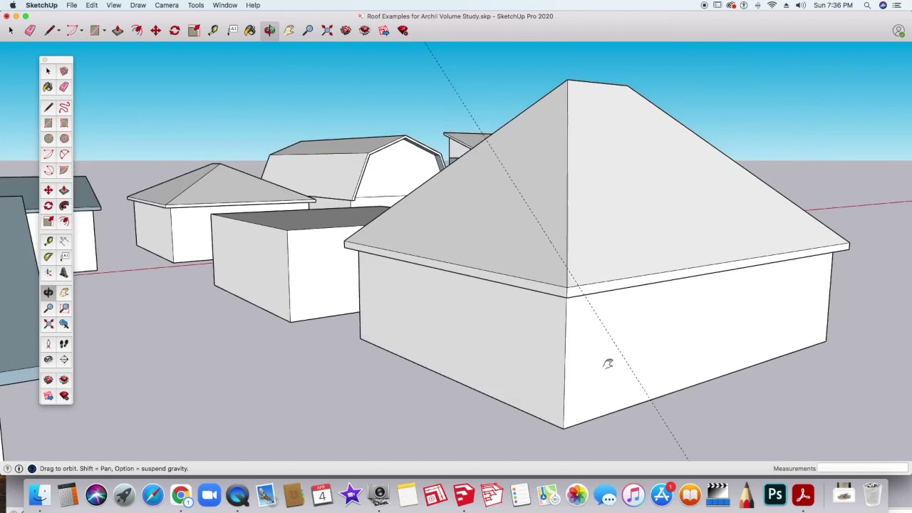 Hip Roof - High and Low Pitch Square and Rectangle