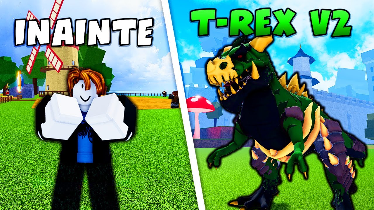 Ajung de la NOOB la PRO cu *NOUL* Fruct T-REX (Blox Fruits Roblox)