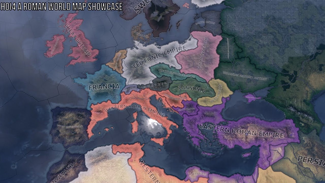 HOI4 A Roman World Map Showcase