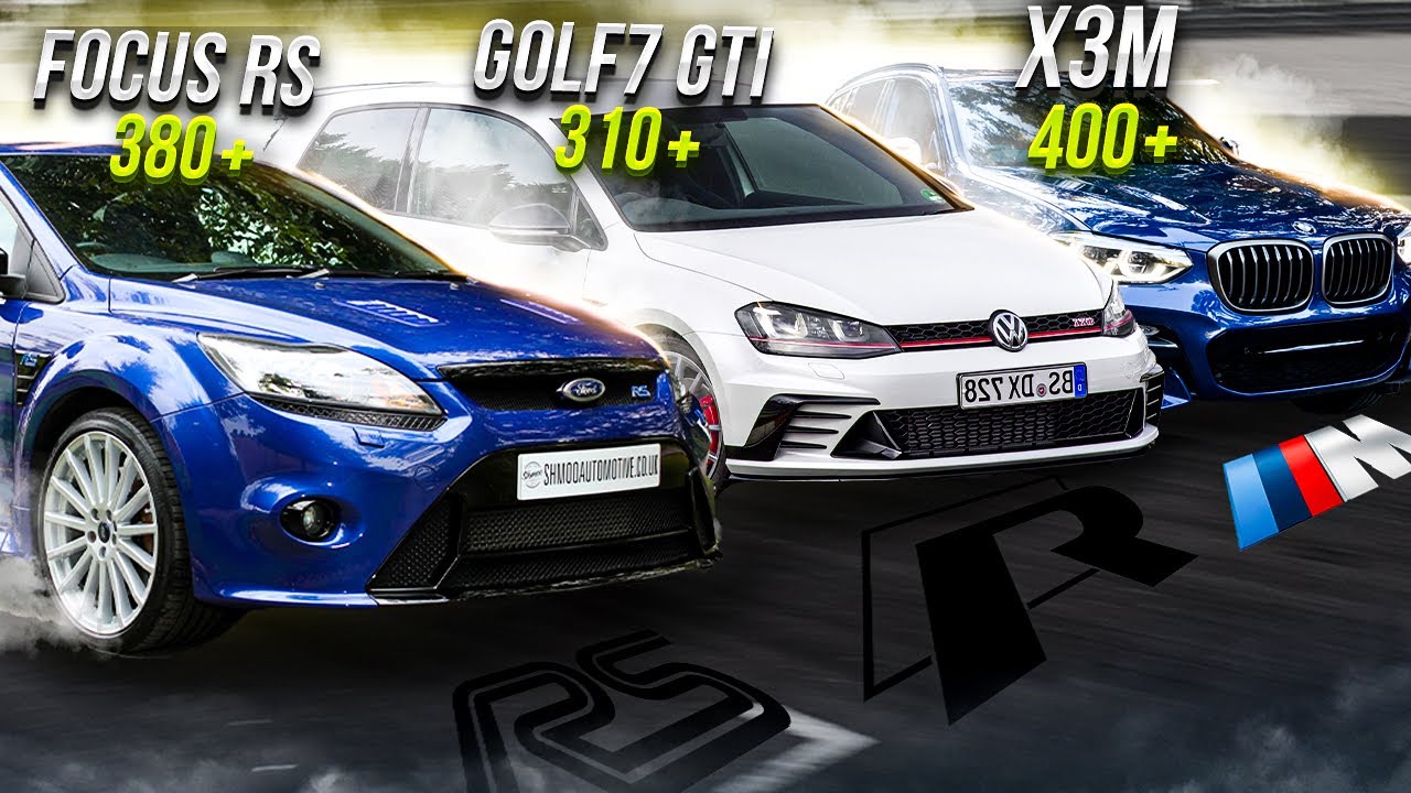 Ford Focus RS 380лс ПРОТИВ BMW x3m, Panamera 4, Golf GTI, BMW m6 v10