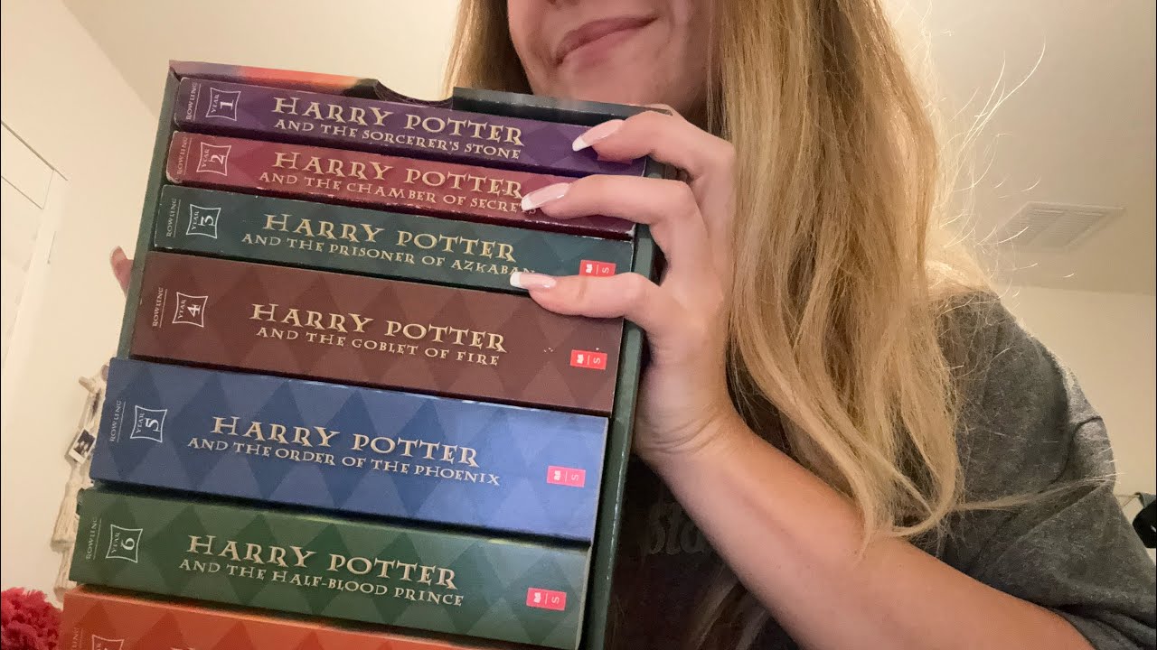 harry potter asmr (book tapping, scratching, rubbing, page flipping & more)