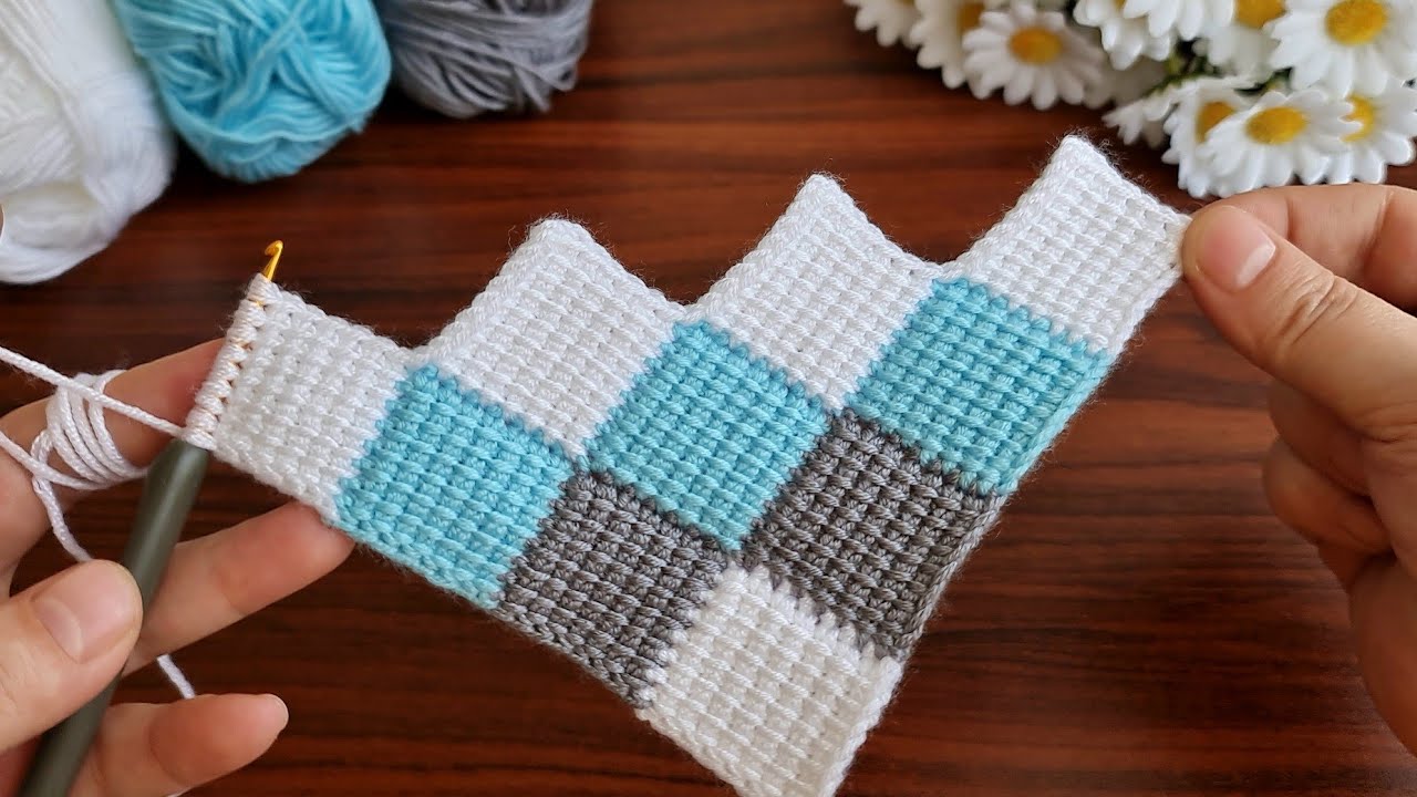 Wow! 😇 Amazing.. Super Easy how to make eye catching tunisian crochet Everyone who saw it loved it
