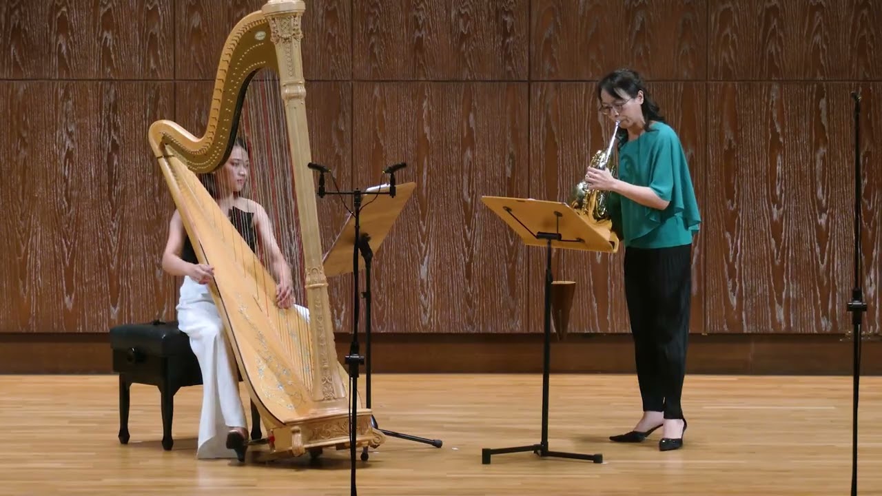 Bernard Andrès Chants d’arriere saison for harp and horn, VII. Moderato