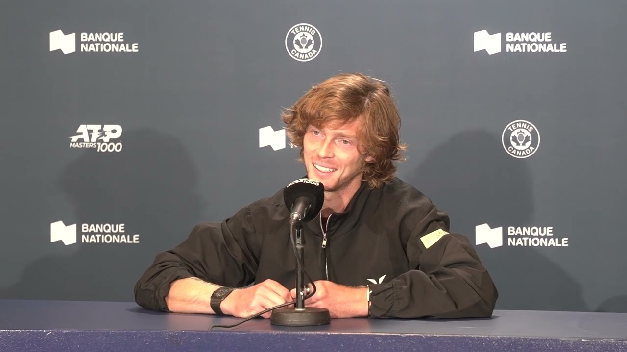Omnium Banque Nationale 2024 : Andrey Rublev après la finale.