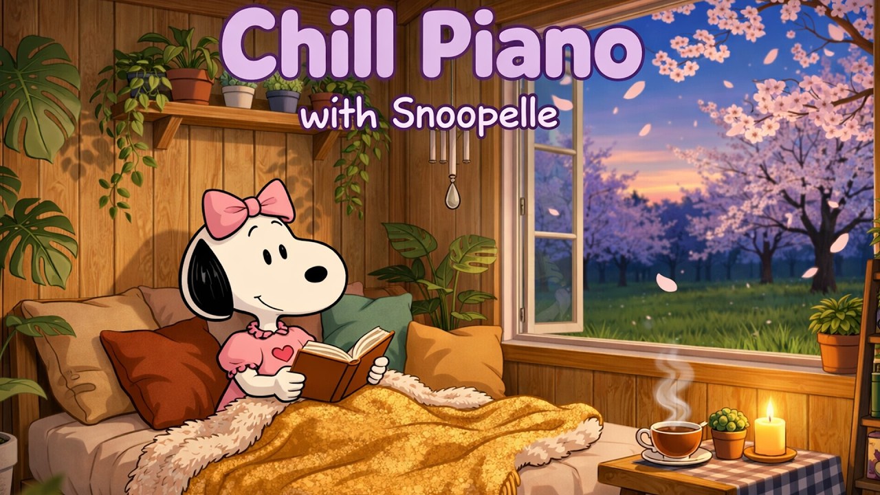 Chill Piano with Snoopy Sister 🌸Ambient Chill Piano for Relax & Calm