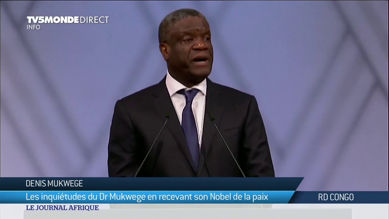 RDC : Election pr&eacute;sidentielle, l'appel de Denis Mukwege, prix nobel de la paix 2018