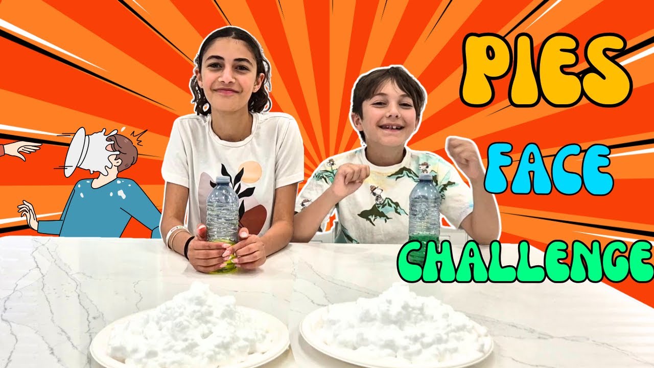 Funny Pie Face game challenge with Heidi and Zidane