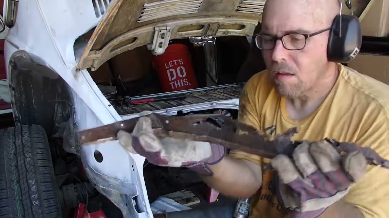 1969 VW Bug Project - Episode 25 - Rusty Firewall Removal and Repair
