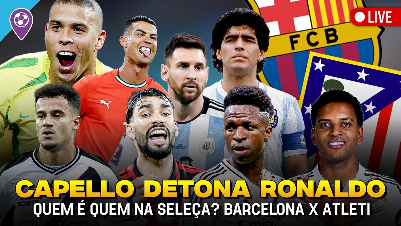 RONALDO MAIOR QUE CR7? BARCELONA x ATLETICO DE MADRI  | Placar No Mundo | 12/02