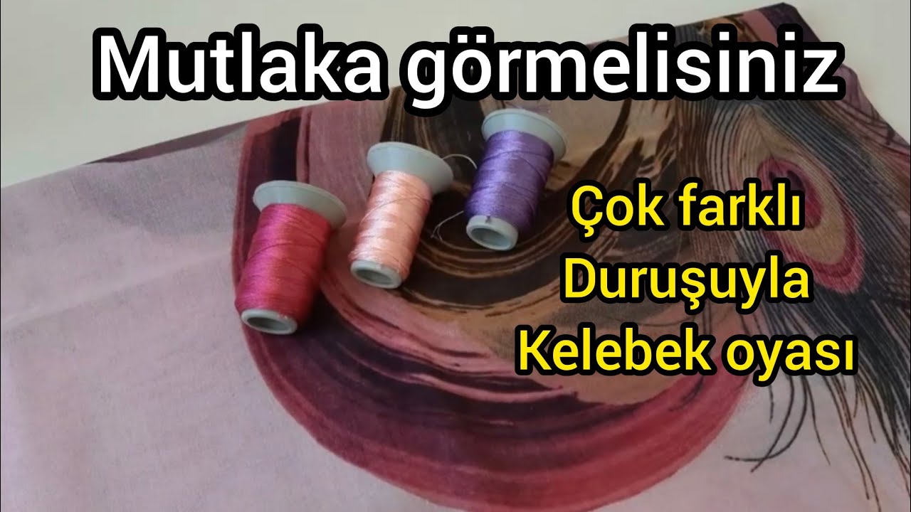 Farklı duran Kelebek iğne oyası modeli 