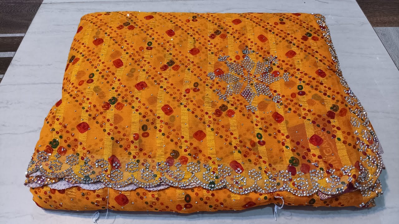 Chunri Sadi jarkan wali 💛 fancy chunri saree 🔥#chunrisaree #newcollection #Atulsarees 