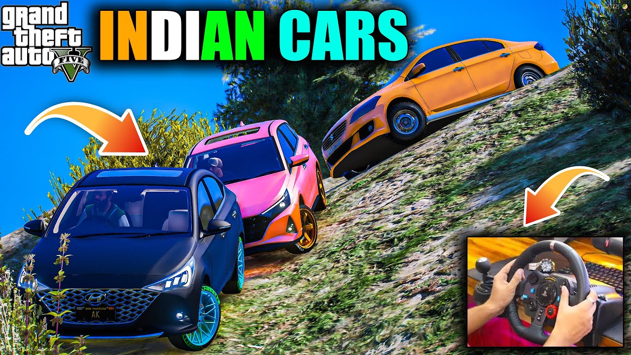 GTA 5 : TOP INDIAN CARS OFFROADING WITH JIMMY AND FRANKLIN WITH VERNA I20 AND CIAZ OMG! 2024