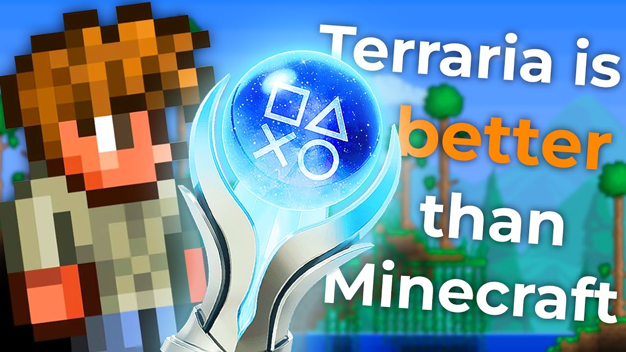 Terraria лучше Minecraft? Я получил платиновый трофей, чтобы это выяснить!