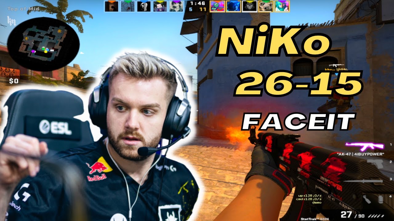 【CSGO POV】G2 NiKo (26-15) (Mirage) w/ m0NESY| FACEIT ranked | 2023.02.18