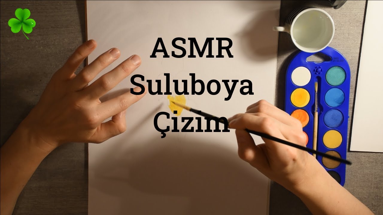 Türkçe ASMR | Suluboya çizim ve fısıltılı sohbet | ASMR watercolor painting