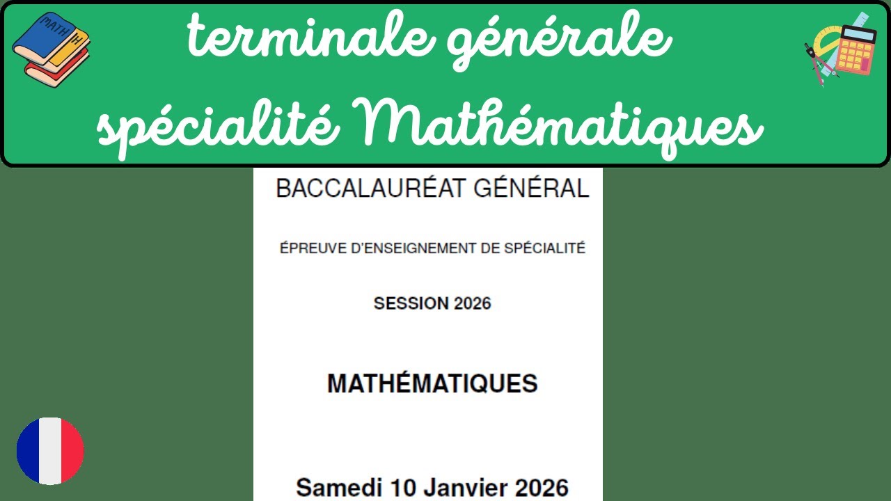 [FR] Terminale Sp&eacute; maths - Bac blanc 1