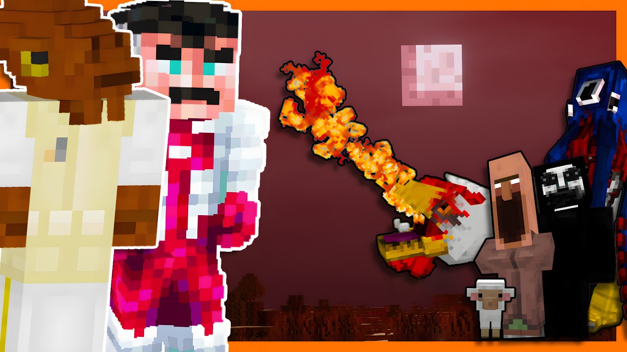 Can Two Noobs Survive a BLOOD MOON in Minecraft? (Horror Mod Part 2)