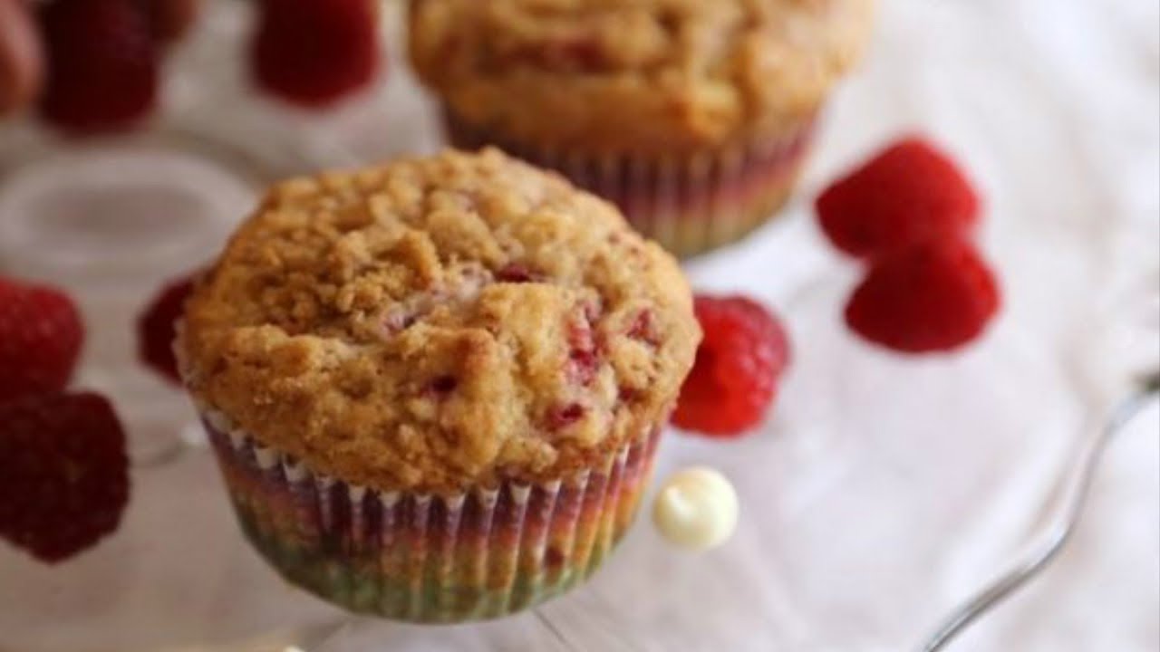 White Chocolate and Raspberry Muffins Recipe - Heghineh Cooking Show