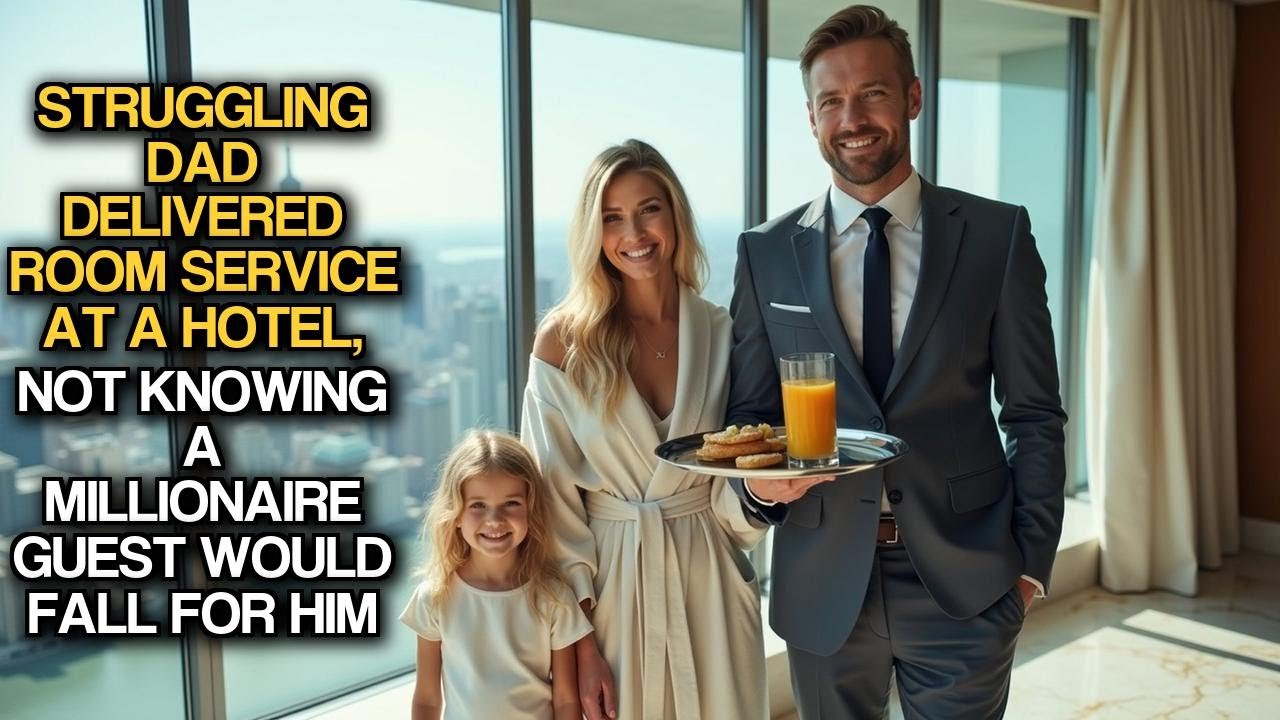 Struggling Dad Delivered Room Service At A Hotel, Not Knowing A Millionaire Guest Would Fall For Him