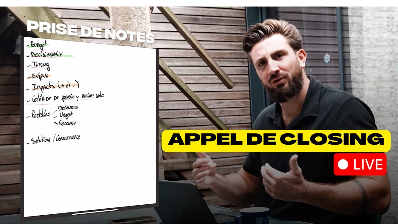 Je coach en live un appel de closing