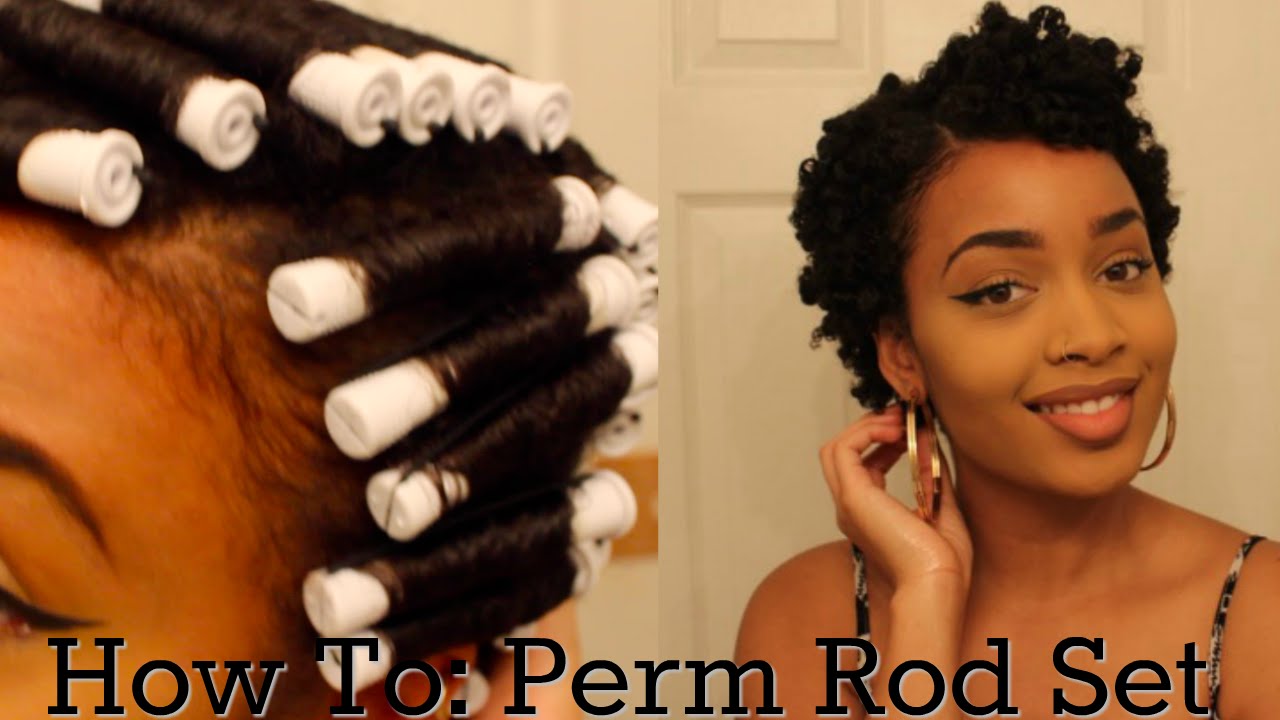 How To: Perm Rod Set + Lay Baby Hairs on Short/Awkward Length Natural Hair