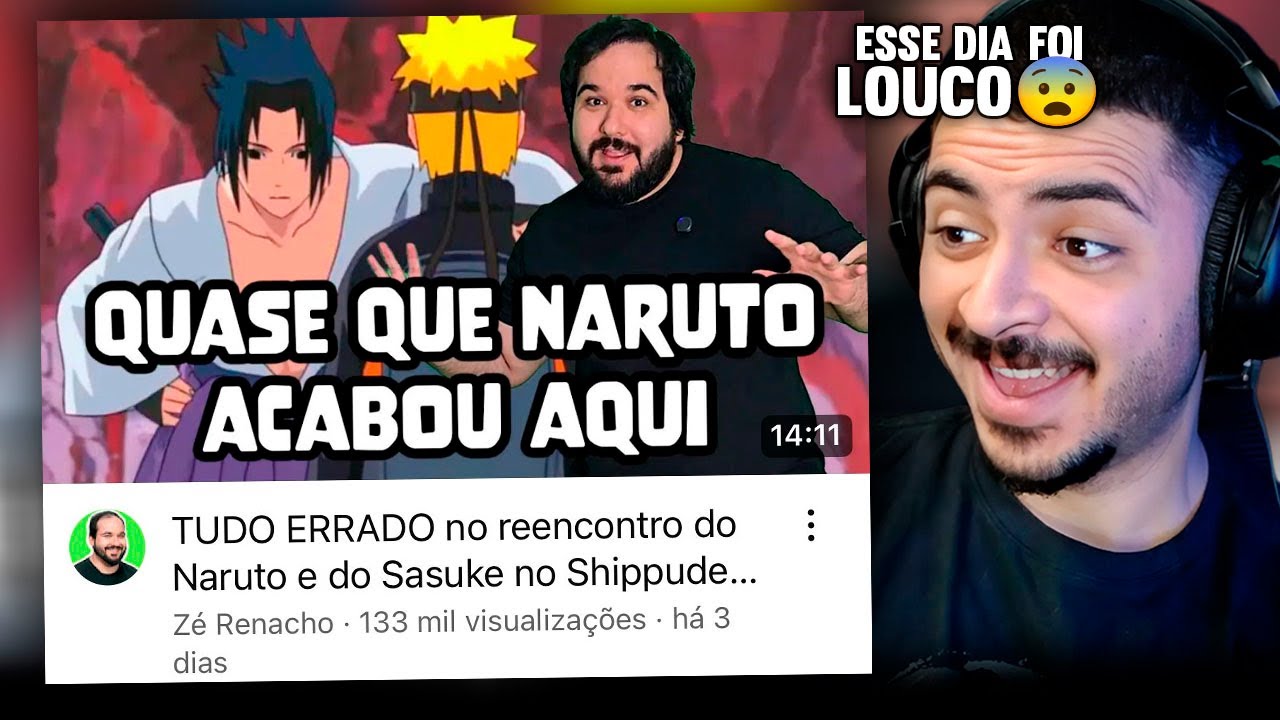 KAMUZ REAGE: TUDO ERRADO no reencontro do Naruto e do Sasuke no Shippuden | Zé Renacho